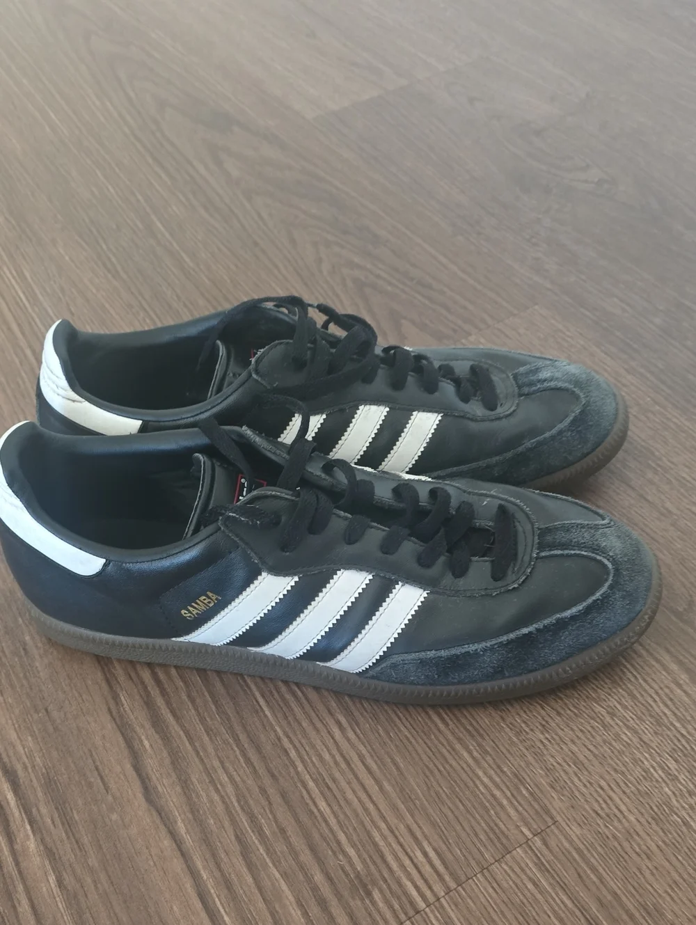 adidas Samba Black with White Stripes Men's Sneaker 11.5